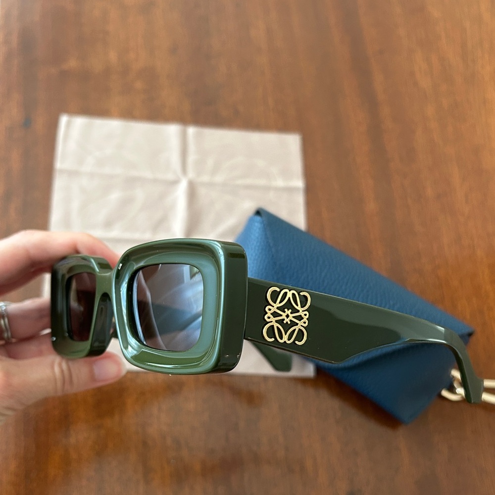 Loewe Green Sunglasses with Gold Accent | LW40101I